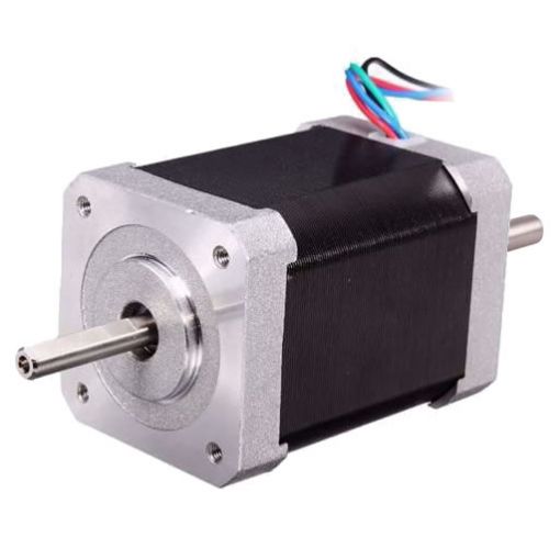 Slika proizvoda: Step Motor NEMA 17 42x60, 1.7A, 7.3kg.cm, sa duplom osovinom